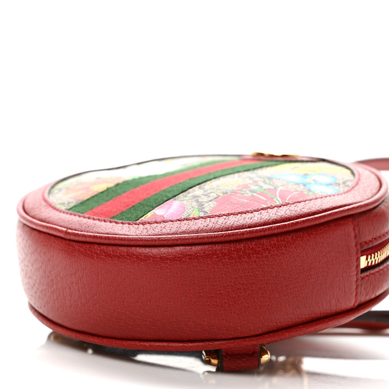 Gucci GG Supreme Monogram Web Flora Mini Ophidia Round Backpack Red 8 of 8