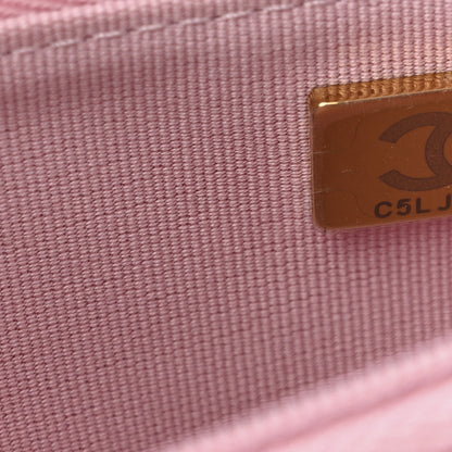 Chanel Lambskin Quilted Logo WOC Wallet On Chain Pink 8 of 17