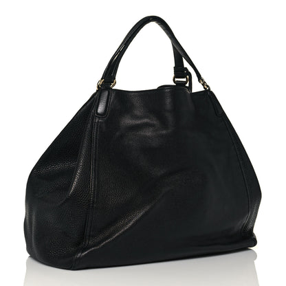 Gucci Pebbled Calfskin Large Soho Shoulder Bag Black 3 of 13