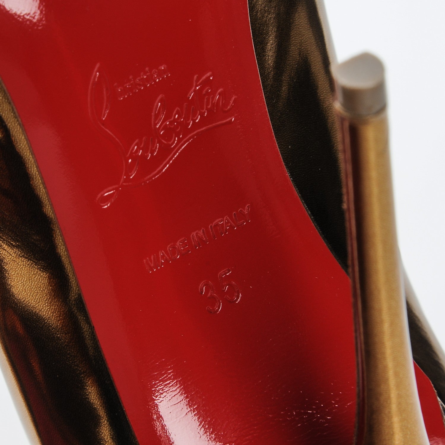 Christian Louboutin Specchio So Kate 120 Pumps 35 Bronze 6 of 6
