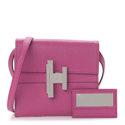 Hermes Chevre Mysore Mini Cinhetic Wallet Rose Pourpre 1 of 10
