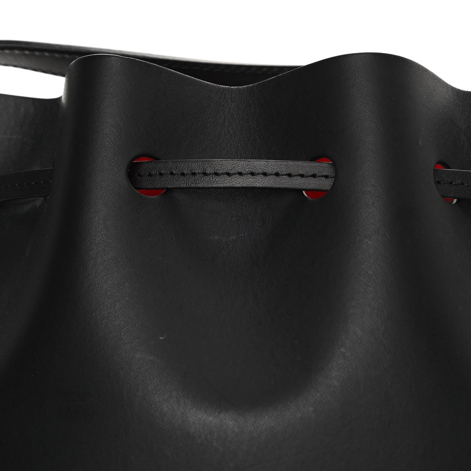 Mansur Gavriel Vegetable Tanned Calfskin Mini Bucket Bag Black Flamma 12 of 12