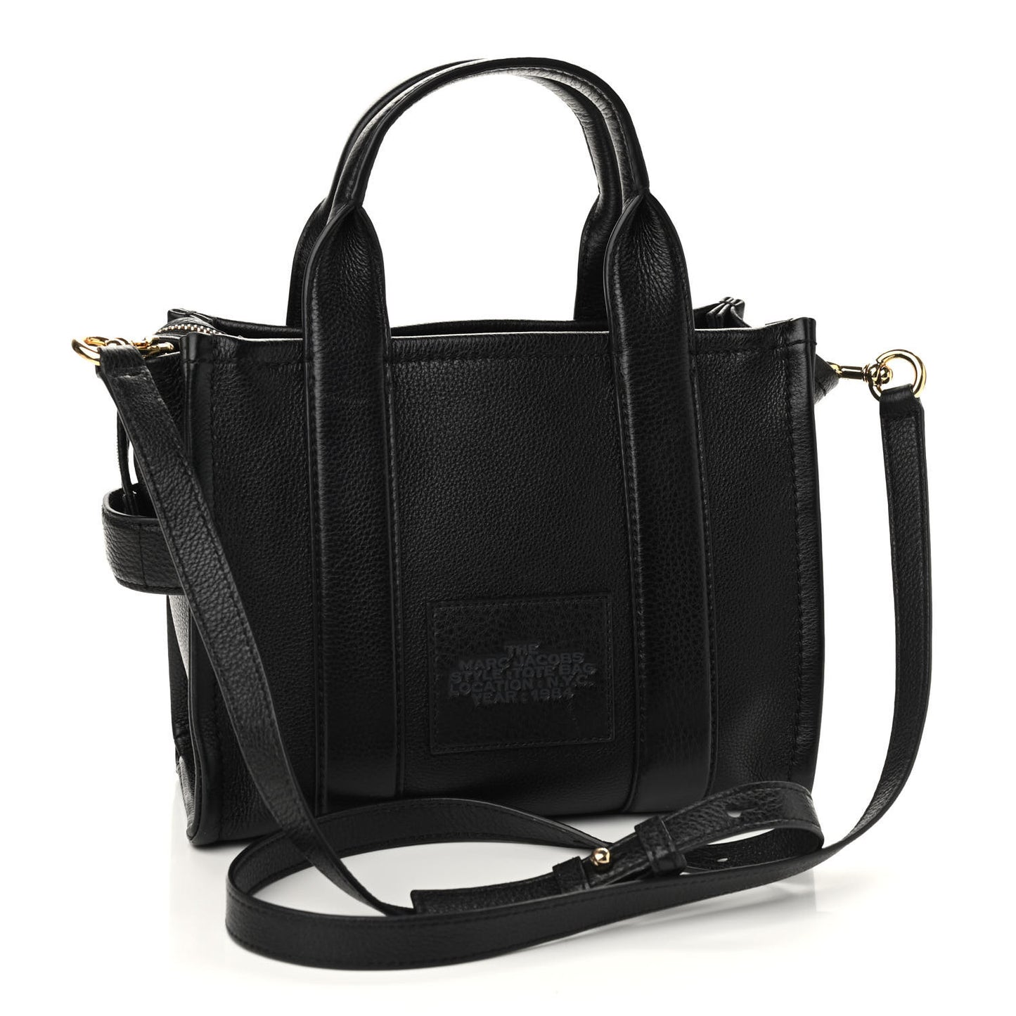 Grained Calfskin Small The Tote Bag Black