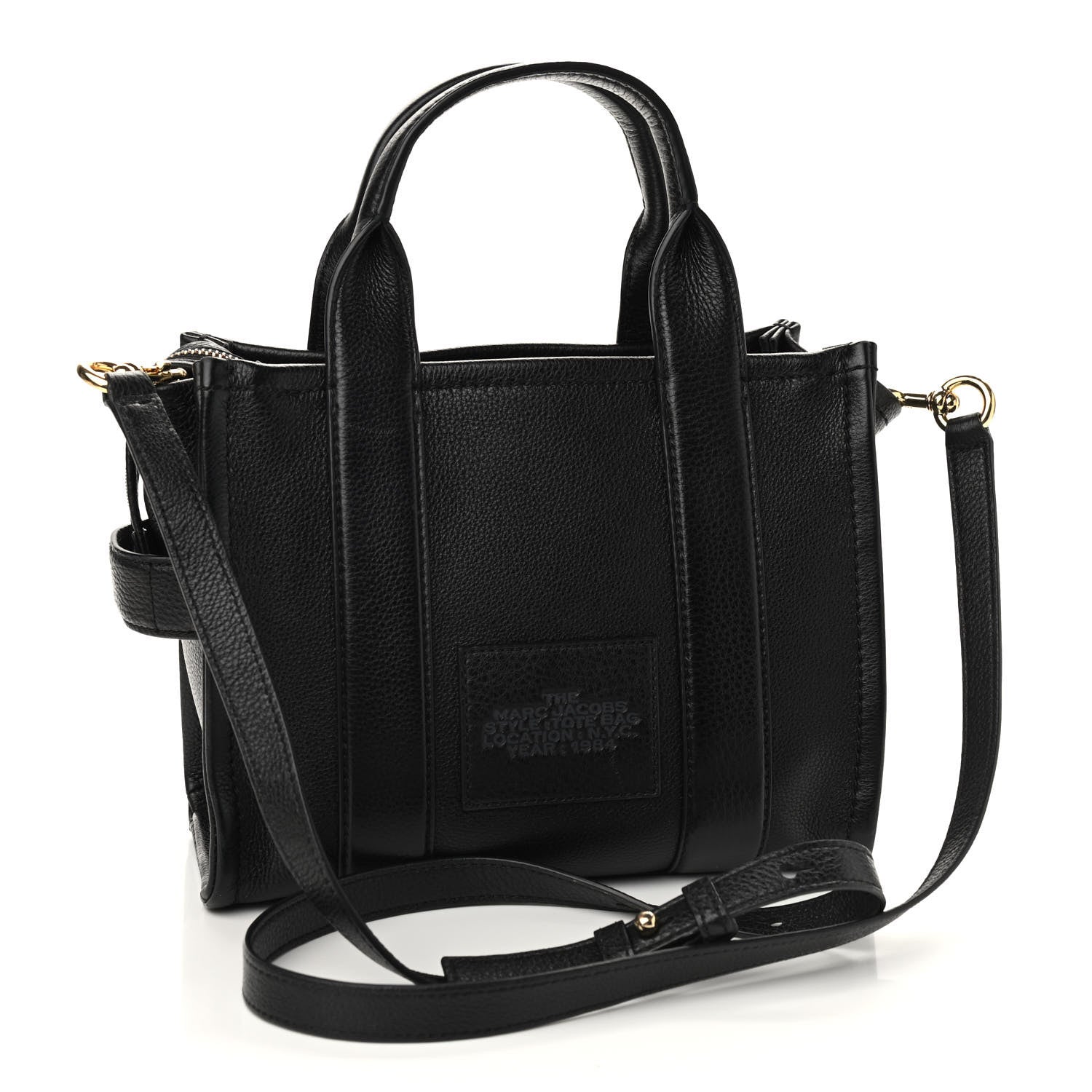 Marc Jacobs Grained Calfskin Small The Tote Bag Black 2 of 11