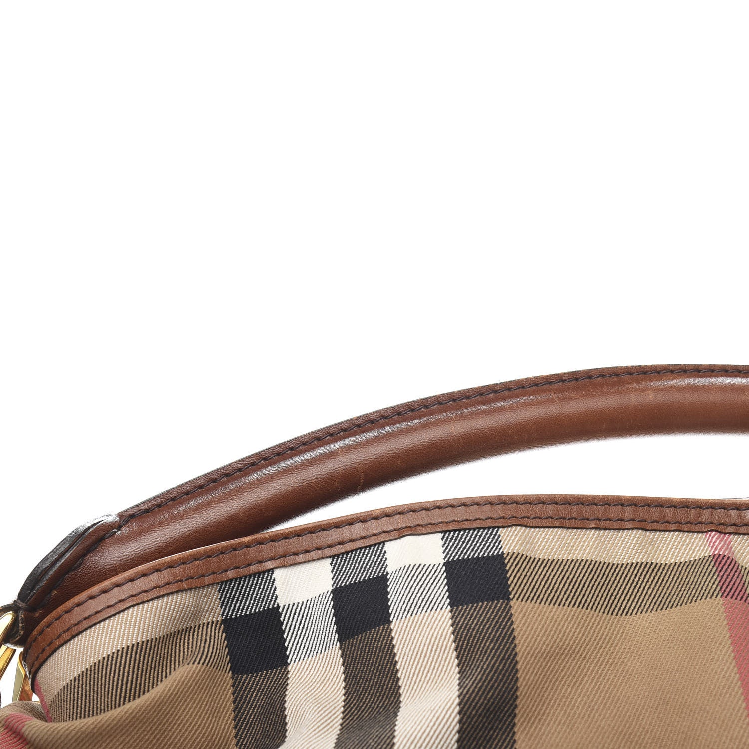 Burberry House Check Bridle Calfskin Medium Gosford Hobo Dark Tan 11 of 14