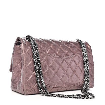 Chanel Metallic Aged Calfskin Quilted 2.55 Reissue 226 Flap Rose Fonce 3 of 13