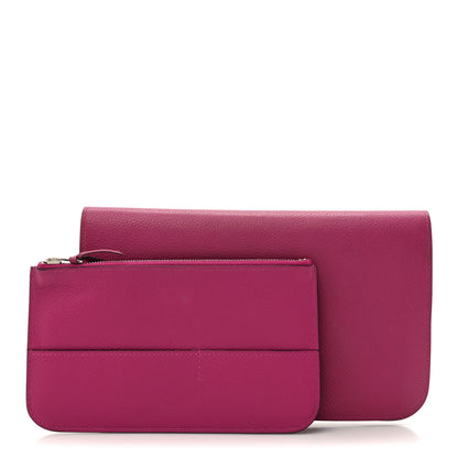 Hermes Evercolor Dogon Duo Wallet Rose Pourpre 3 of 13