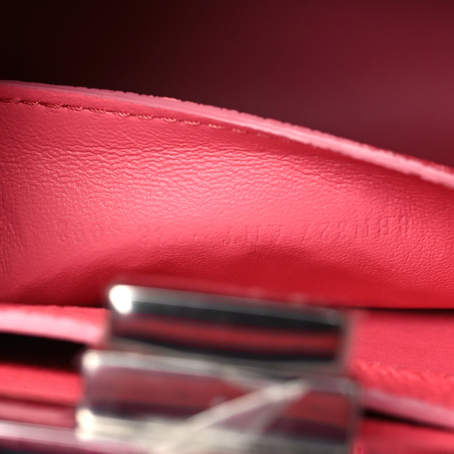 Cuoio Roma Sellerissima Nappa Sintetica Tape Stitch Small Peekaboo I SEE U Satchel Pink Dalia