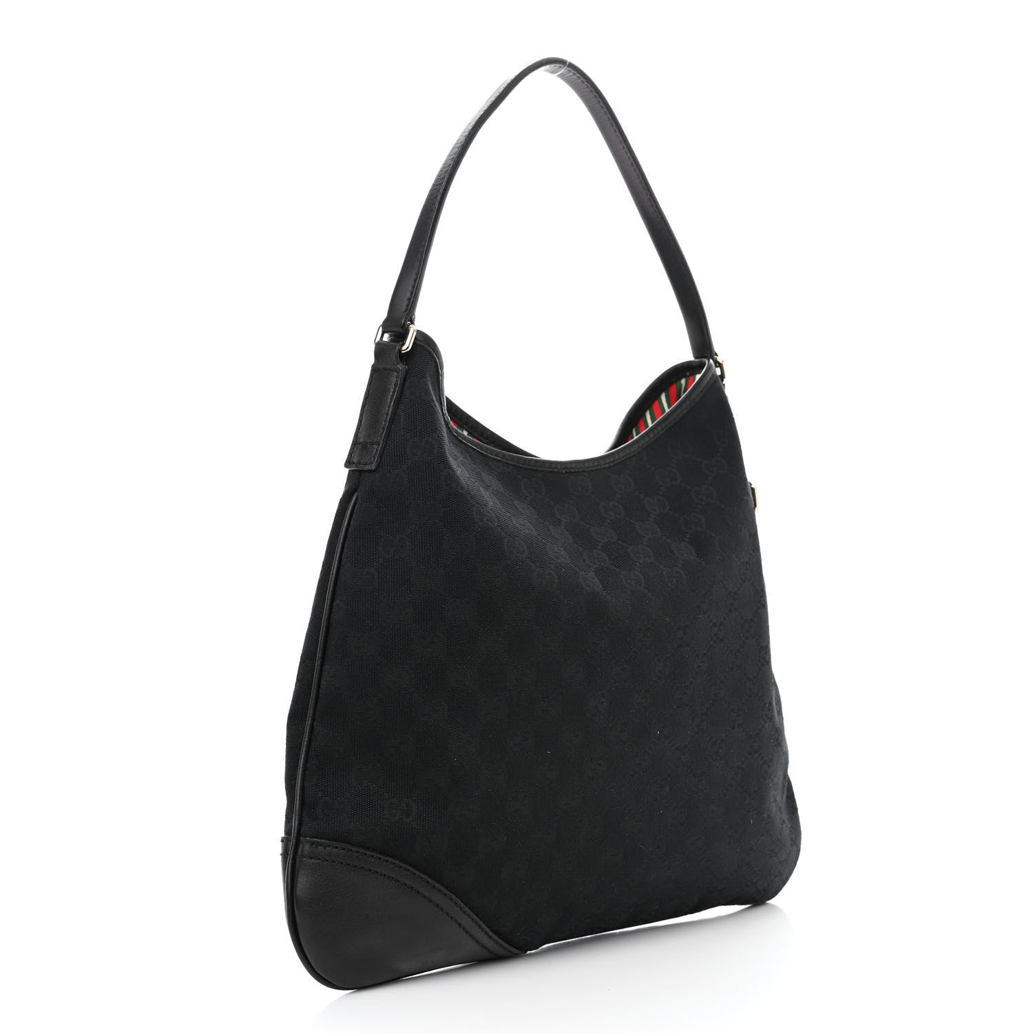 Gucci Monogram Medium New Britt Hobo Black 3 of 11