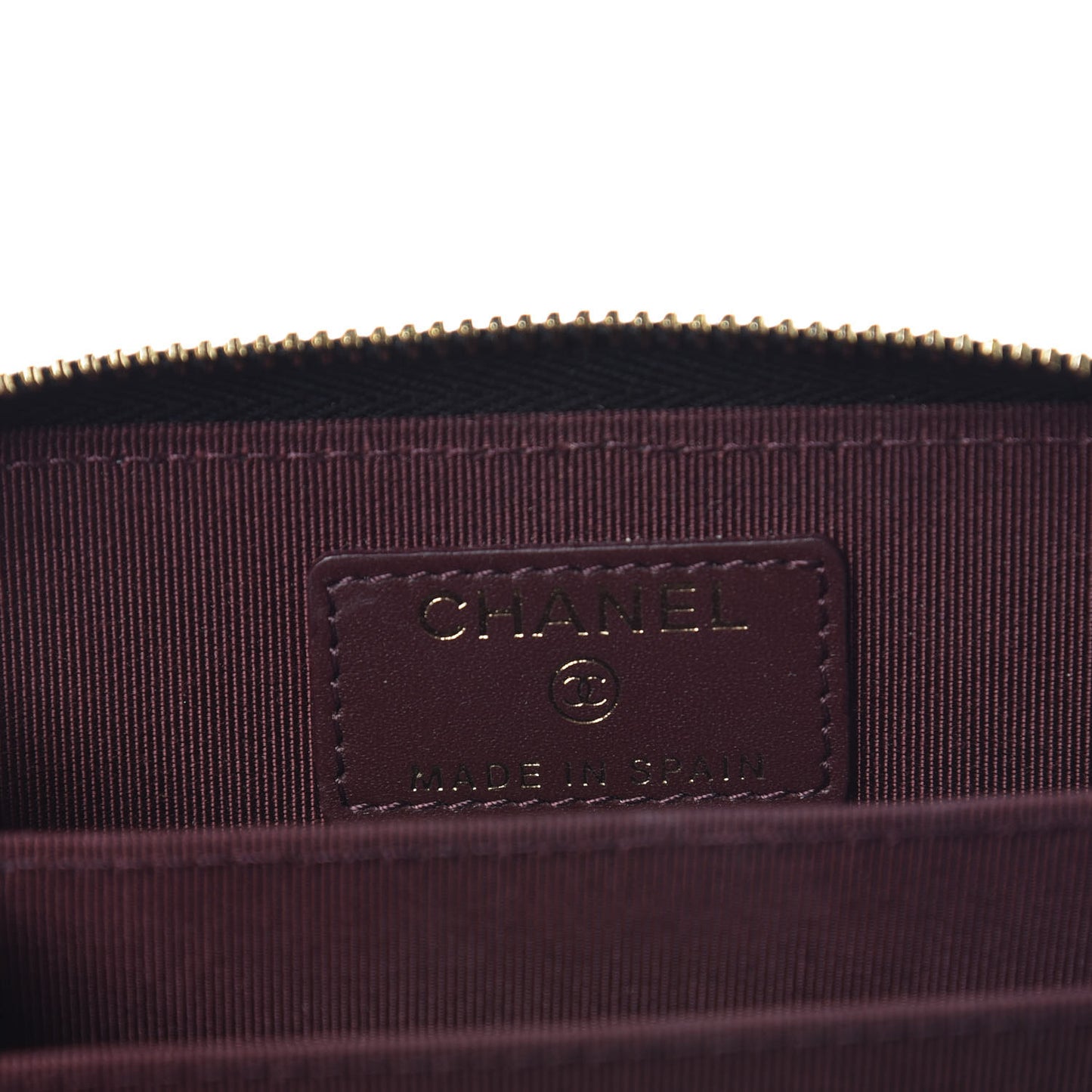 Caviar Quilted Zip Coin Purse Black