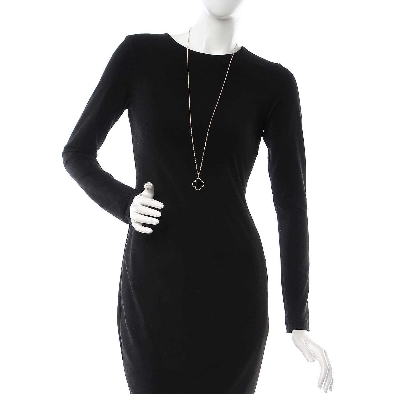 Van Cleef & Arpels 18K Yellow Gold Black Onyx Magic Alhambra Pendant Necklace 2 of 8