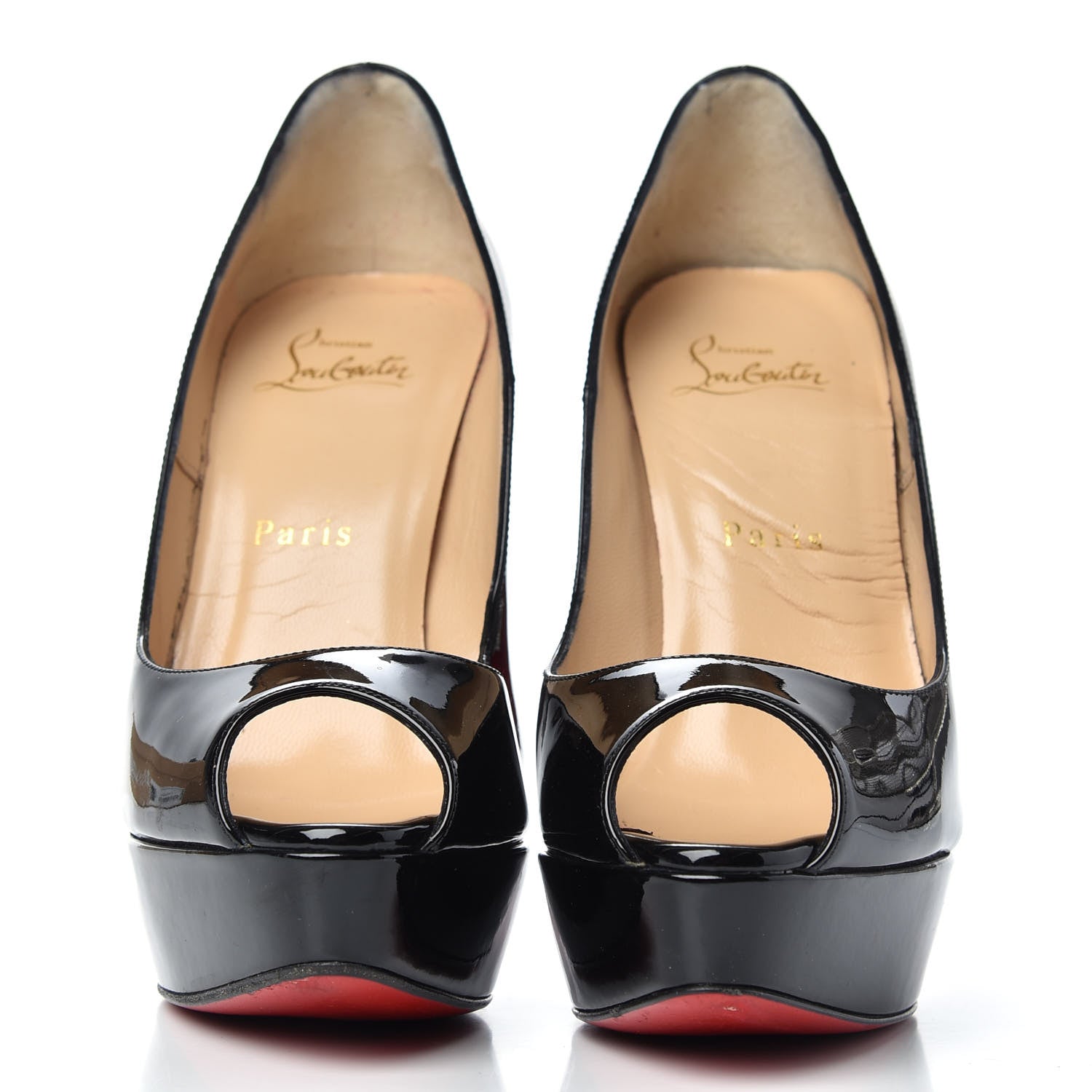 Christian Louboutin Patent Altanana 140 Pumps 37 Black 2 of 12