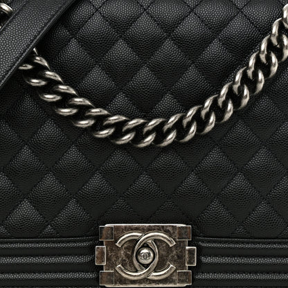 Chanel Caviar Quilted New Medium Boy Flap Black 8 of 11