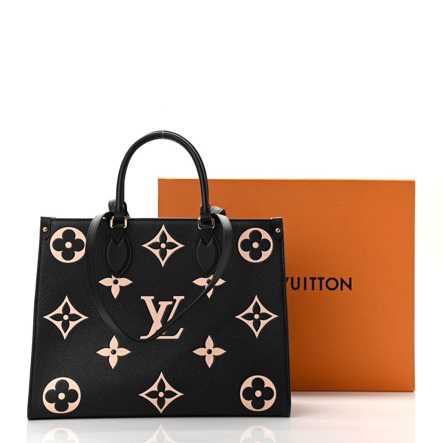Louis Vuitton Empreinte Monogram Giant Onthego MM Black Beige 10 of 10