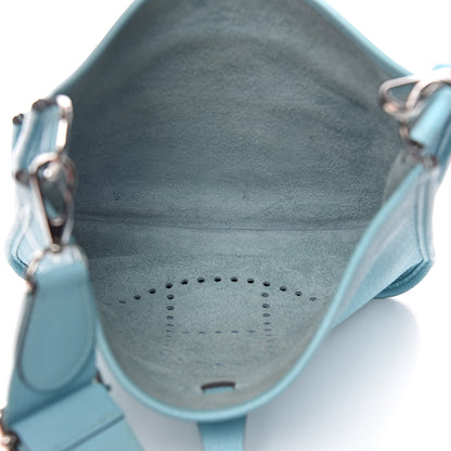 Hermes Taurillon Clemence Evelyne III PM Bleu Atoll 5 of 12
