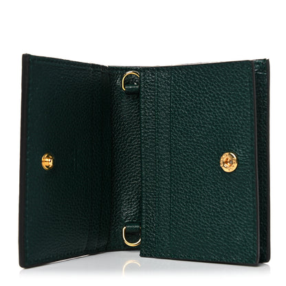 Gucci Grainy Calfskin Zumi Chain Card Case Wallet Vintage Green 5 of 10