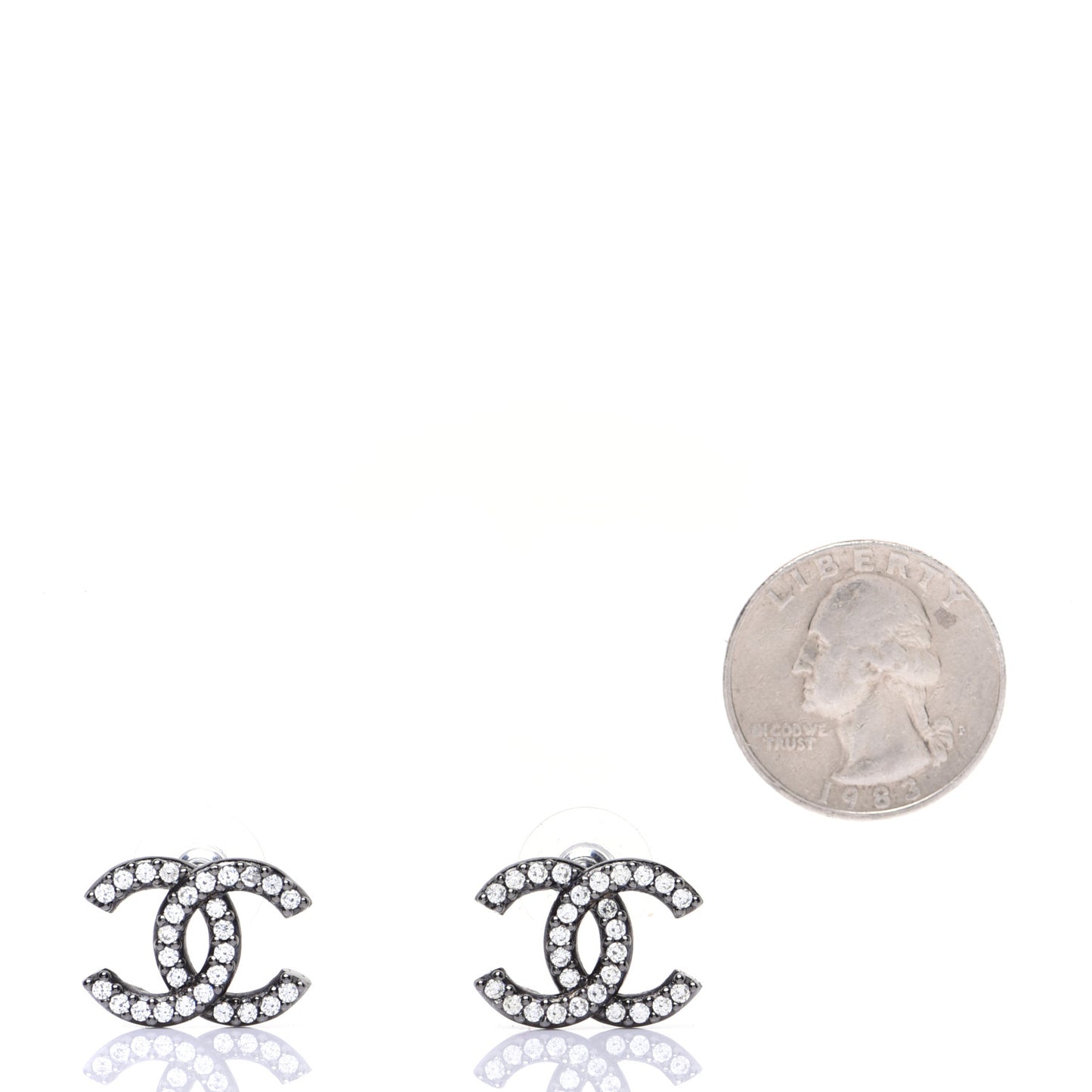 Ruthenium Crystal CC Earrings