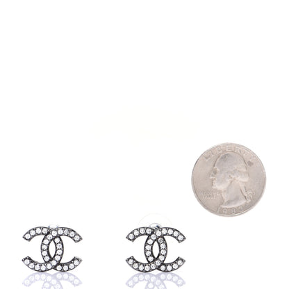 Chanel Ruthenium Crystal CC Earrings 2 of 6