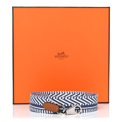 Hermes Toile Swift 25mm Sangle Cavale Shoulder Strap Ecru Bleu Brighton Gold 7 of 7
