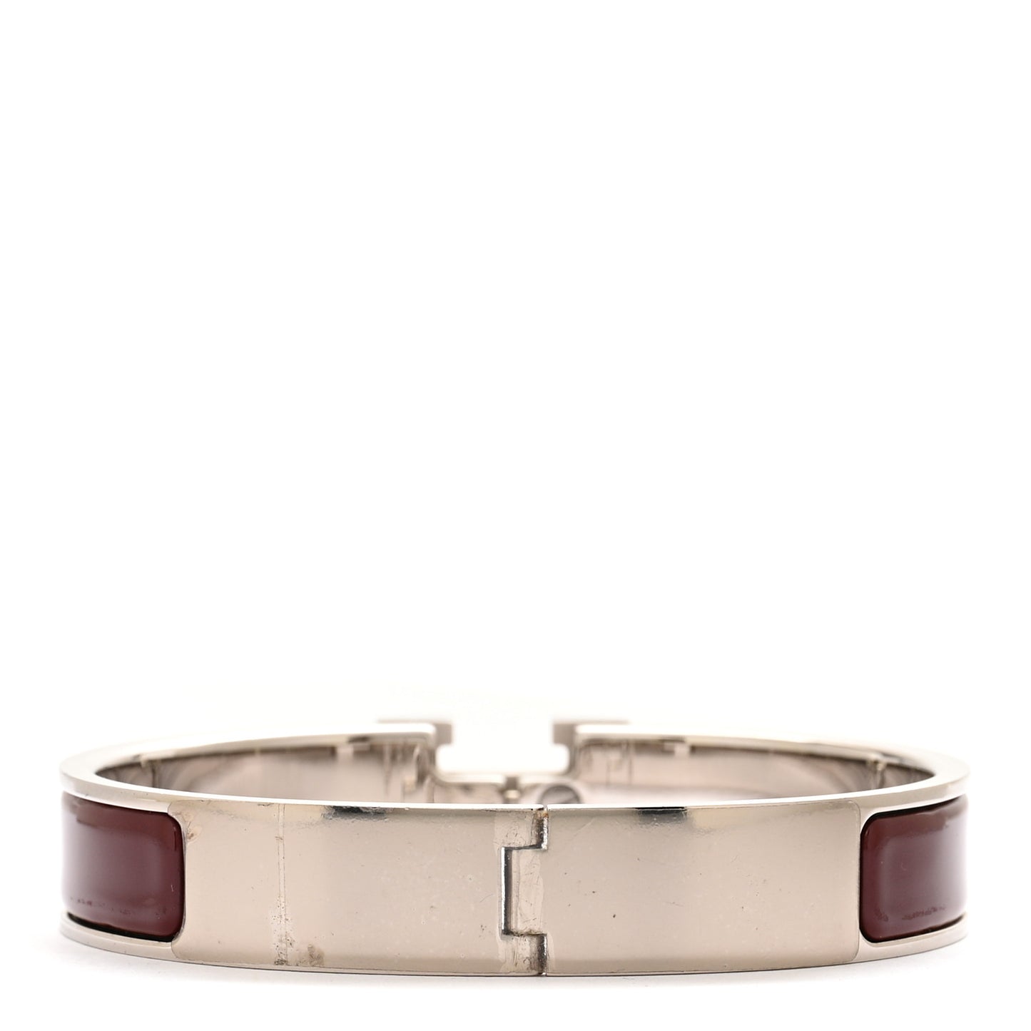 Enamel Narrow Clic Clac H PM Bracelet Rouge Baroque