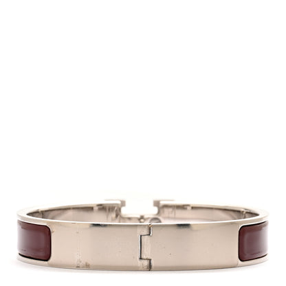 Hermes Enamel Narrow Clic Clac H PM Bracelet Rouge Baroque 3 of 4