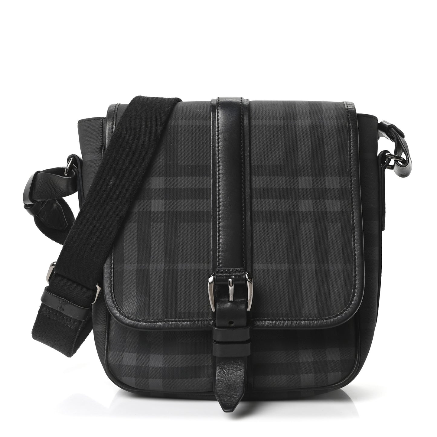 Smoked Check Vaughan Crossbody Bag Black