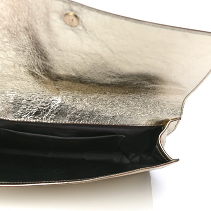 Saint Laurent Metallic Calfskin Monogram Large Belle De Jour Clutch Gold 6 of 18
