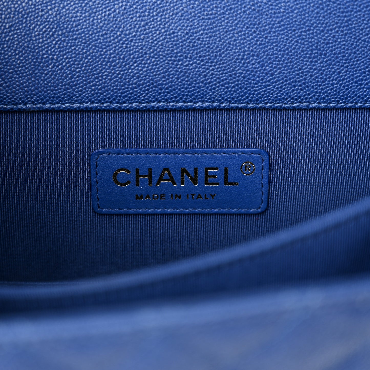 Caviar Quilted Maxi North South Boy Flap Blue