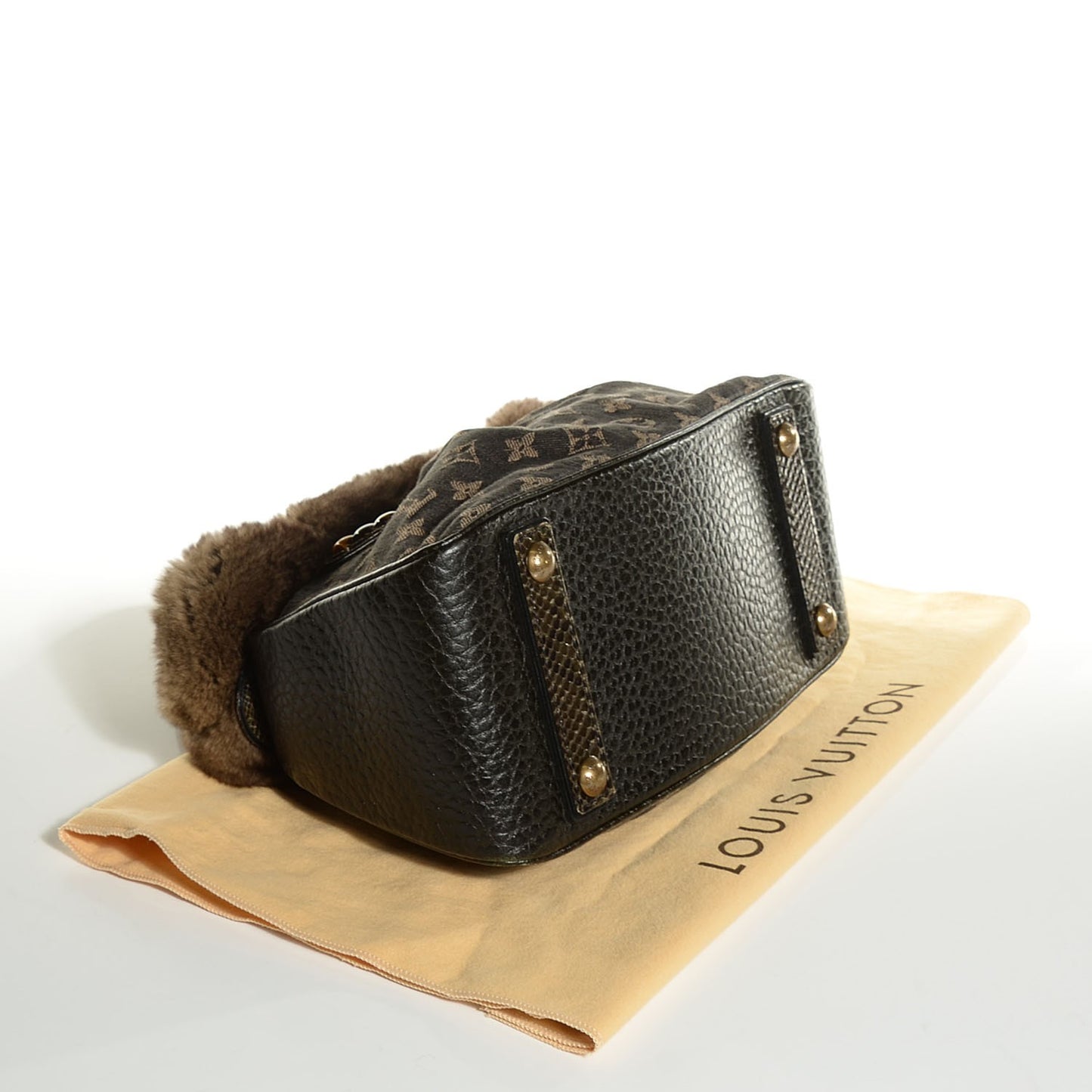 Monogram Denim Chinchilla Lizard Trapeze PM