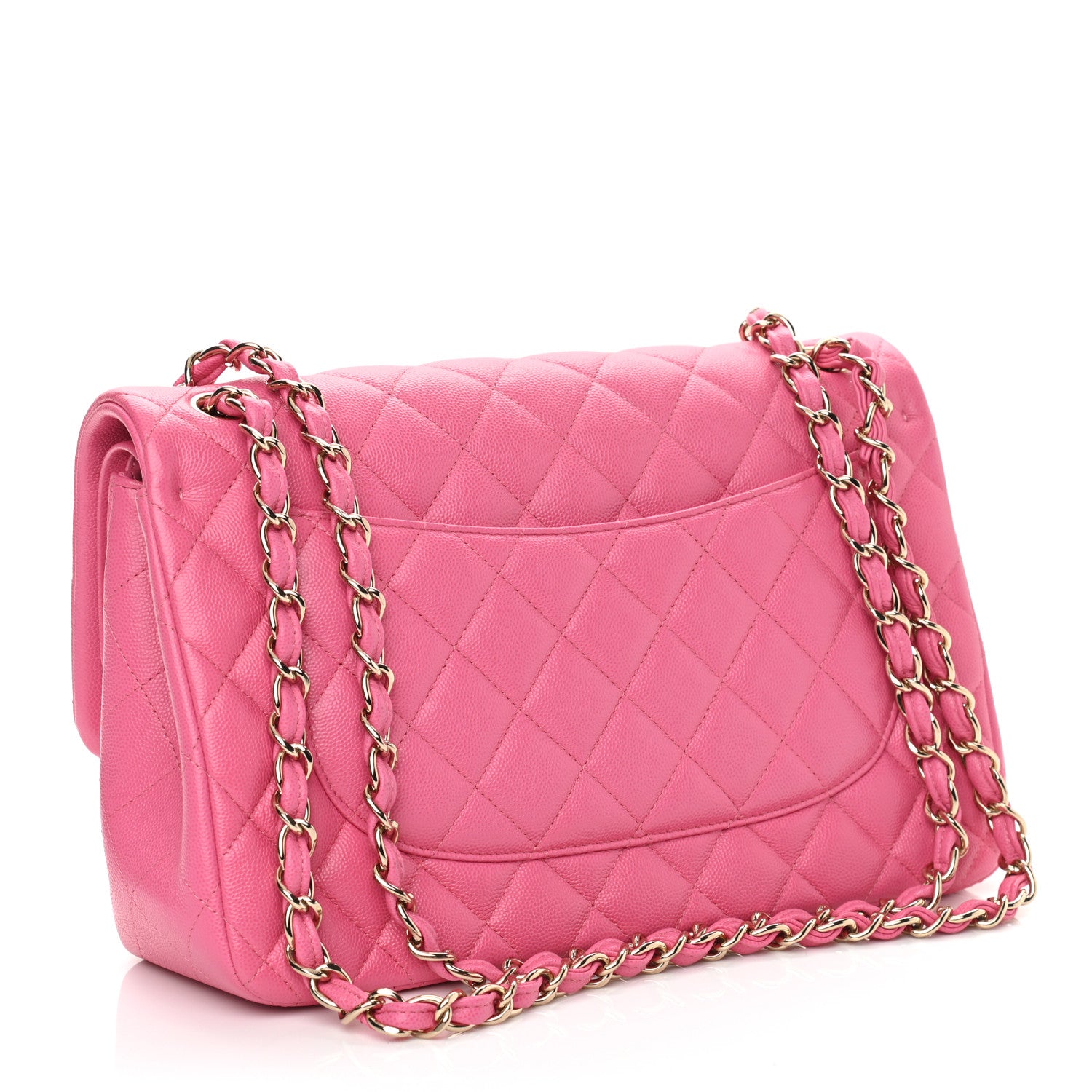 Chanel Caviar Quilted Jumbo Double Flap Pink 3 of 11