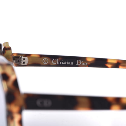 Christian Dior Abstract Square Mirrored Sunglasses Spotted Havana Green 6 of 7