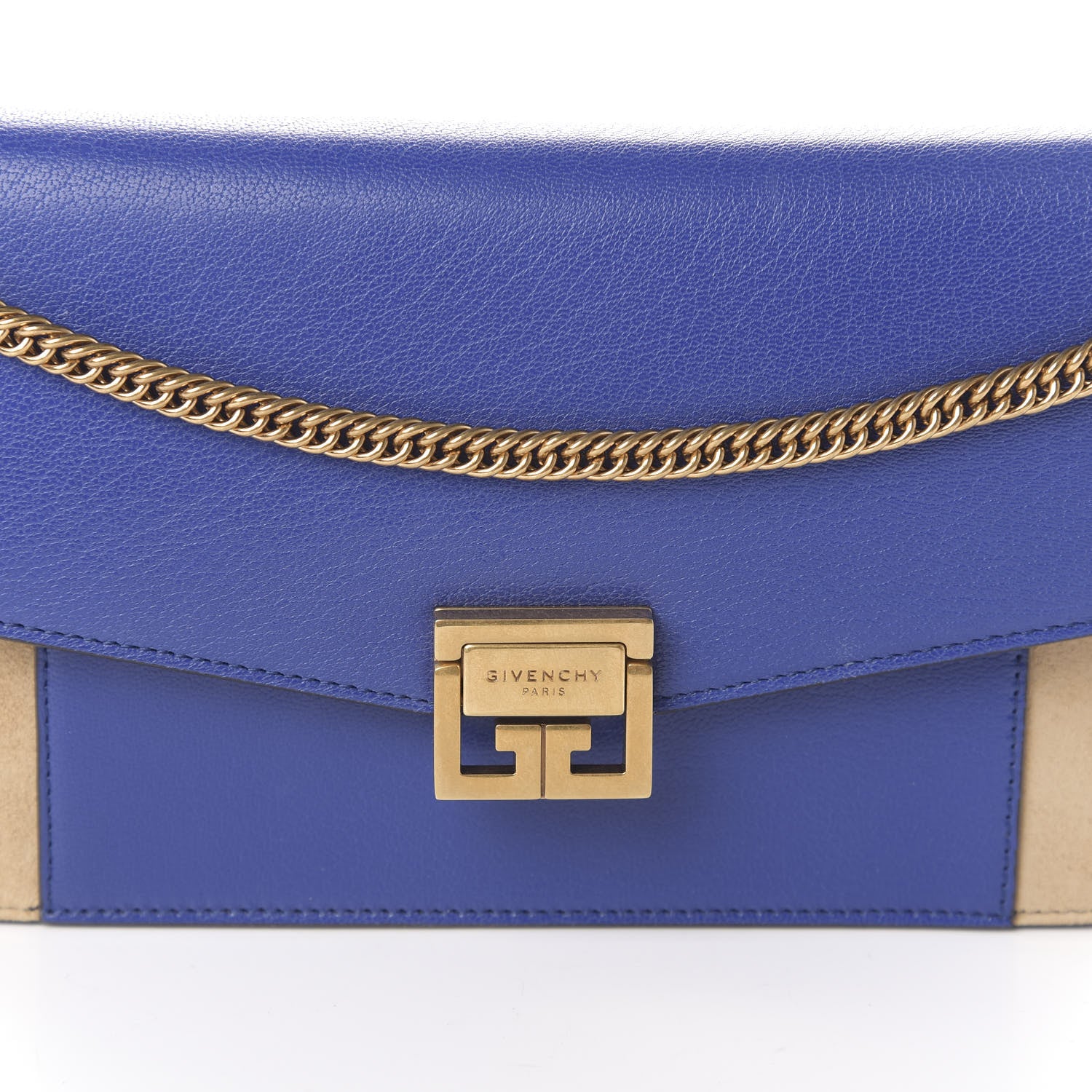 Givenchy Goatskin Suede GV3 Mini Chain Bag Midnight Blue 7 of 9
