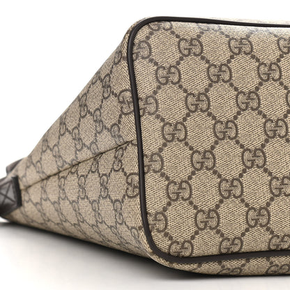 Gucci GG Supreme Monogram Medium Zippered Tote Dark Brown 9 of 10