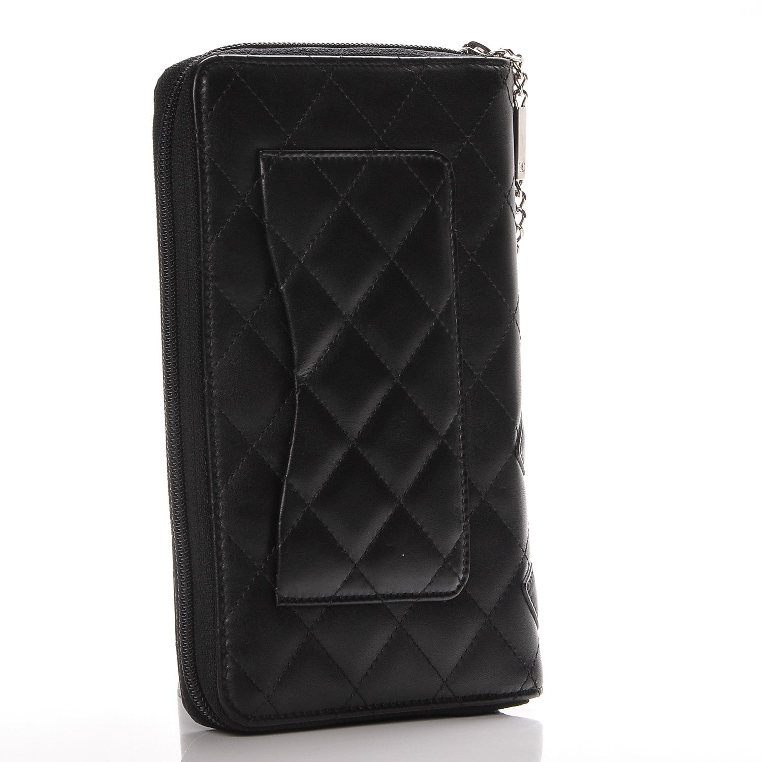 Chanel Calfskin Cambon Zip Around Organizer Wallet Black 3 of 8