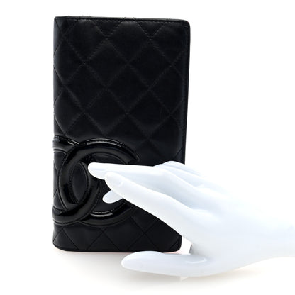 Chanel Calfskin Quilted Cambon Yen Wallet Black 2 of 11