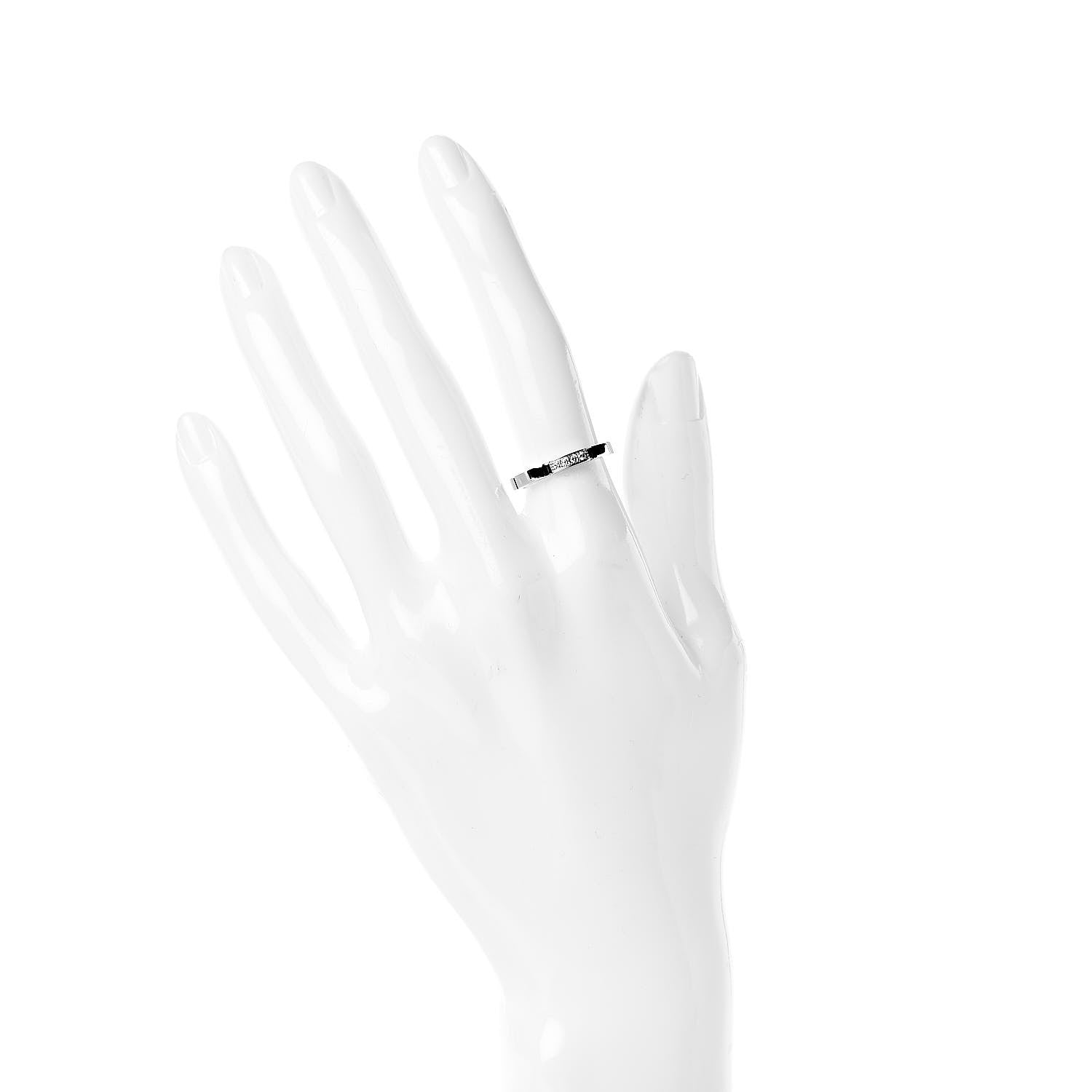 Cartier 18K White Gold Diamond Maillon Panthere Wedding Band Ring 51 5.75 2 of 5
