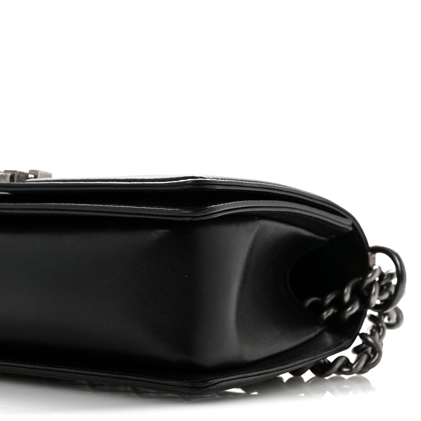 Lambskin Quilted Medium Boy Flap Black