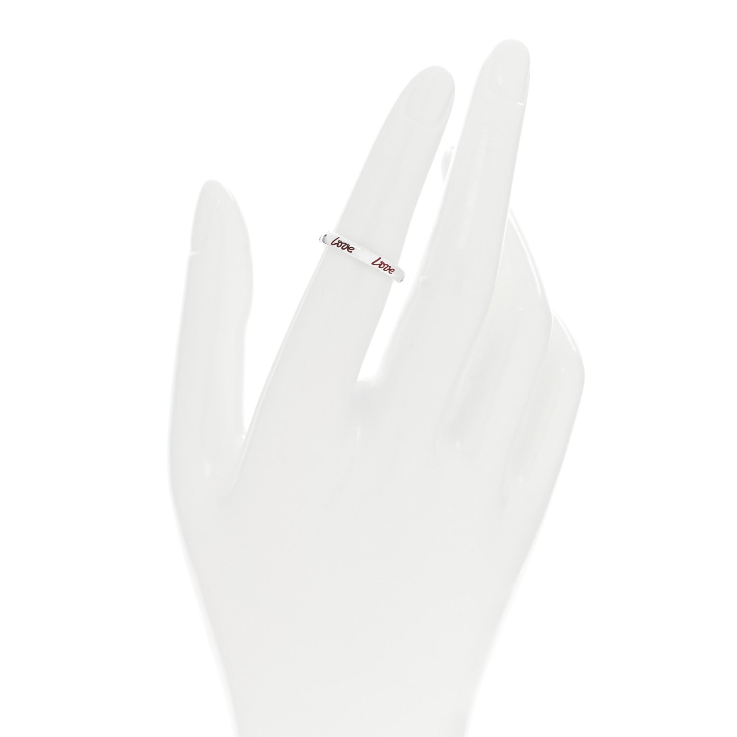 Tiffany Sterling Silver Enamel Paloma Picasso Love Band Ring 50 5.5 2 of 4