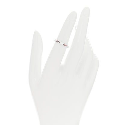 Tiffany Sterling Silver Enamel Paloma Picasso Love Band Ring 50 5.5 2 of 4