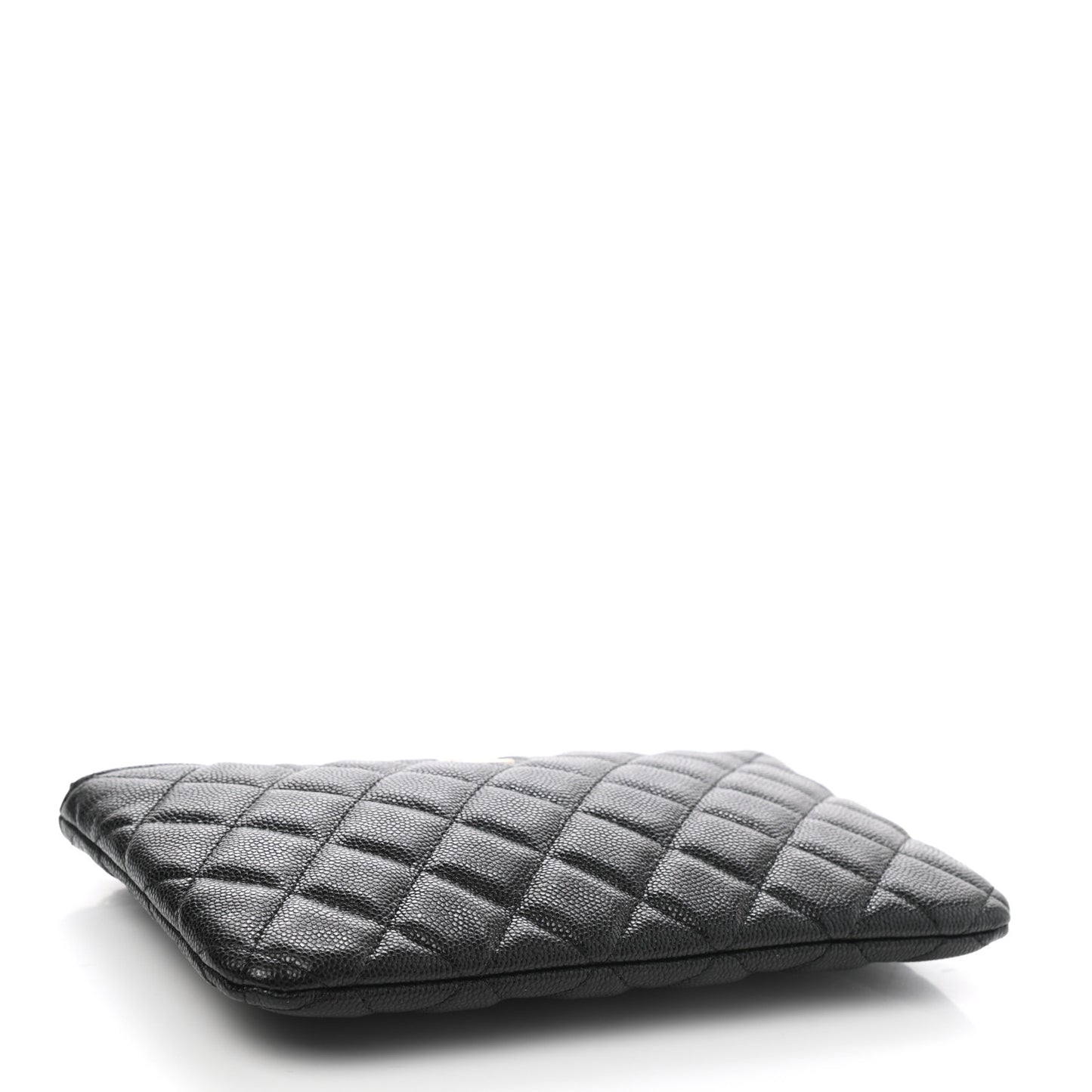 Caviar Quilted Cosmetic Case Black