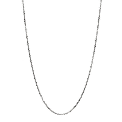 David Yurman Sterling Silver 14K White Gold 2.7mm Box Chain Necklace 32" 1 of 3