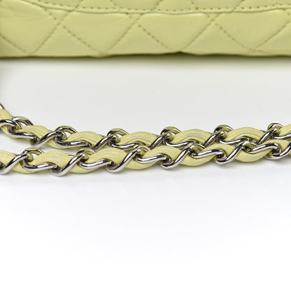 Chanel Lambskin Quilted Jumbo Single Flap Green 12 of 14