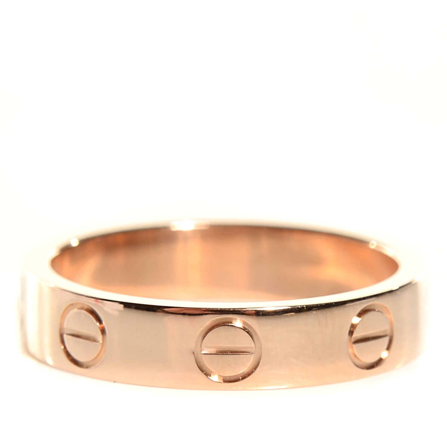 Cartier 18K Pink Gold 4mm LOVE Wedding Band Ring 48 4.5 1 of 6