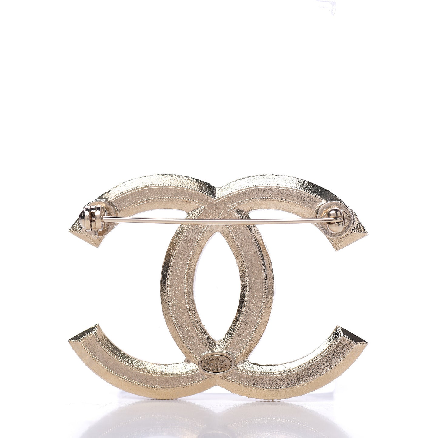 Pearl CC Brooch Gold