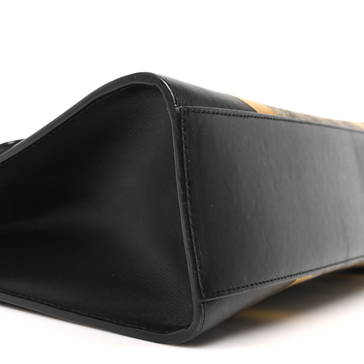 Gucci Calfskin GG Supreme Monogram Medium Padlock Shoulder Bag Black Gold 9 of 10