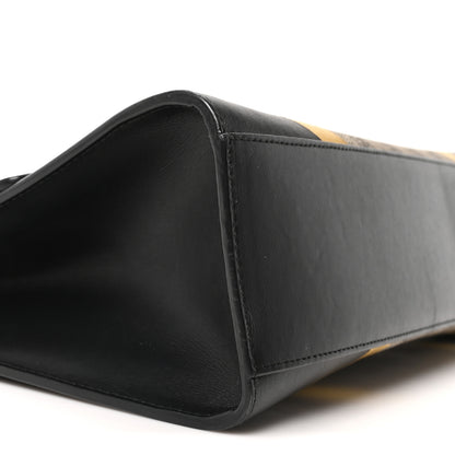Gucci Calfskin GG Supreme Monogram Medium Padlock Shoulder Bag Black Gold 9 of 10