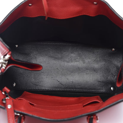 Balenciaga Grained Calfskin Plate Hardware Papier A6 Zip Around Tote Rouge Houx 5 of 12