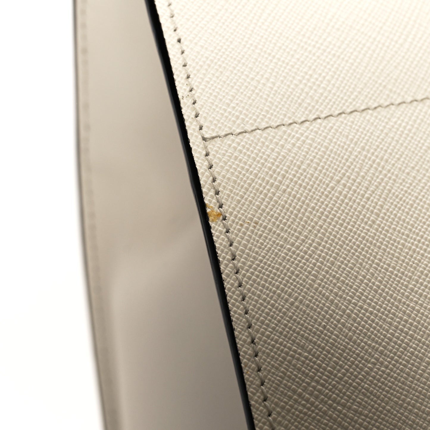 Saffiano City Calfskin Greche Paradigme Bag White Black