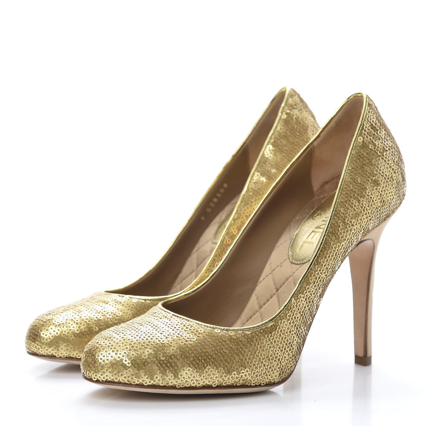 Sequin Pumps 37.5 Gold