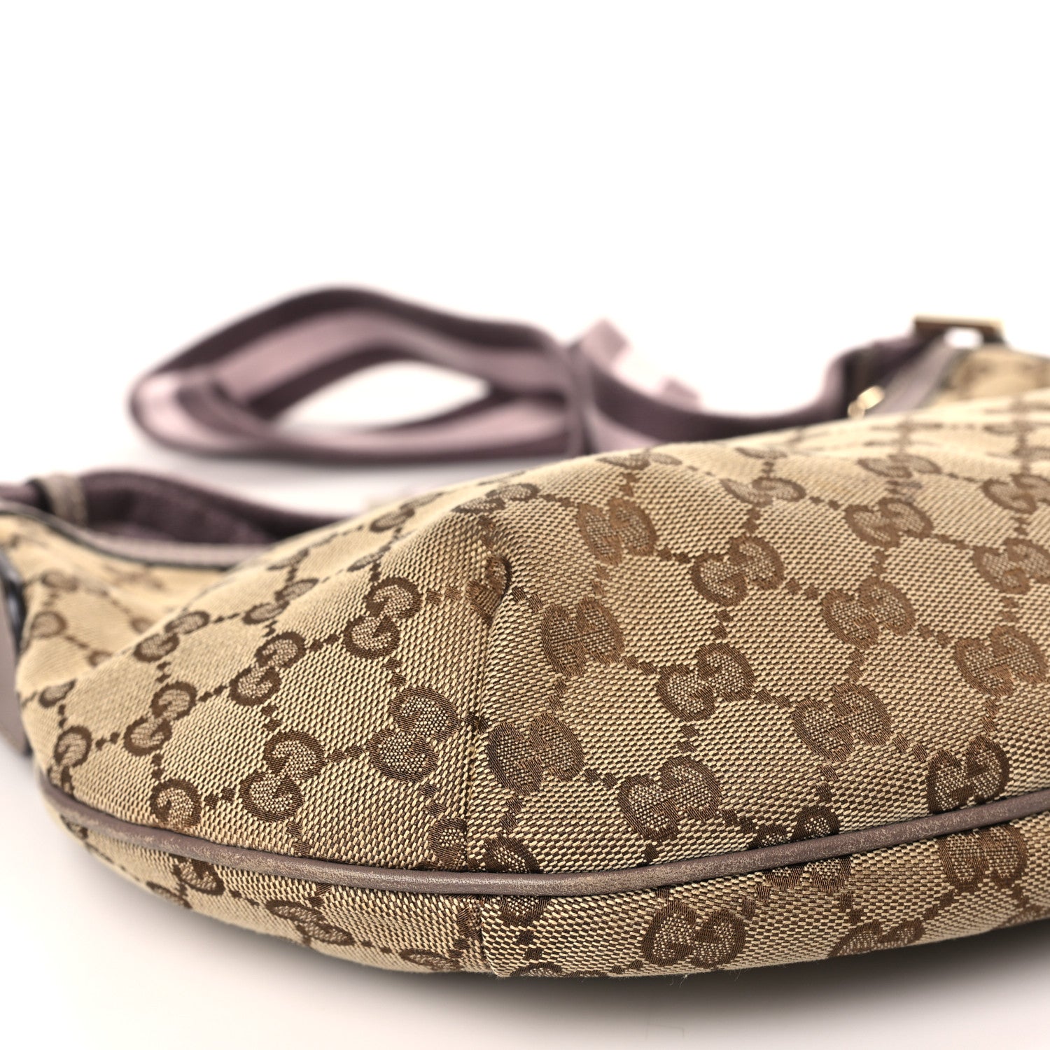 Gucci GG Plus Monogram Web Medium Half Moon Hobo Dark Brown 8 of 9